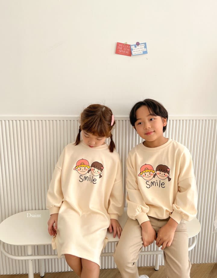 Dsaint - Korean Children Fashion - #kidzfashiontrend - Smile One-piece Sweatshirt - 5