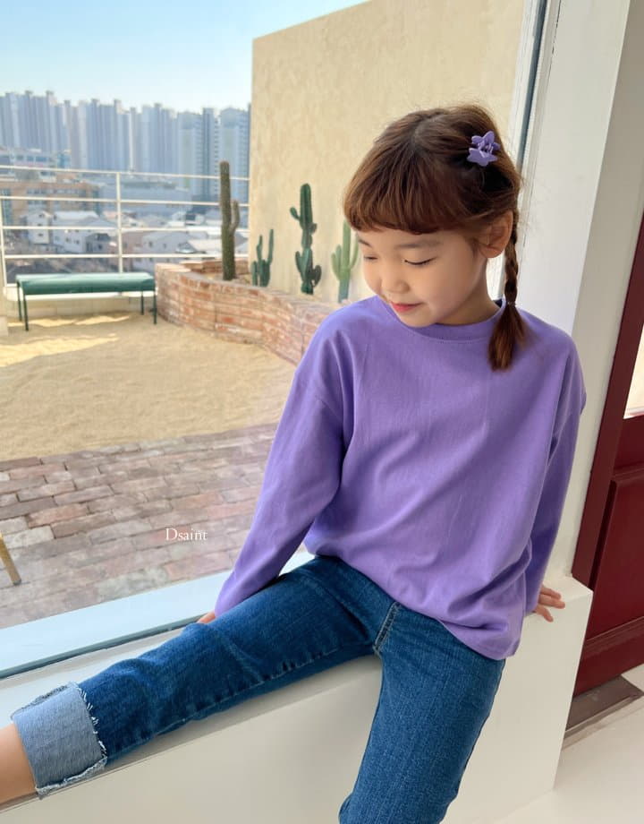 Dsaint - Korean Children Fashion - #minifashionista - Roll UP Jeans - 4