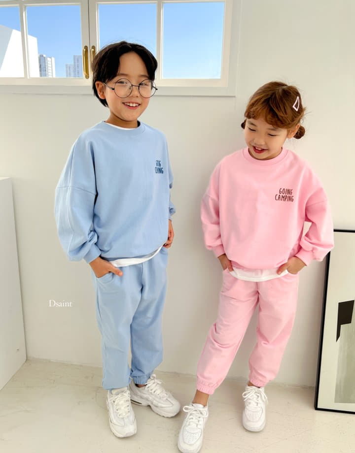 Dsaint - Korean Children Fashion - #stylishchildhood - Going Camping Top Bottom Set - 2