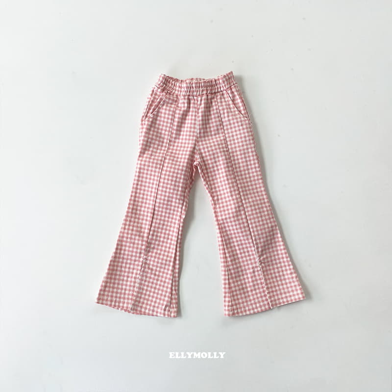 Ellymolly - Korean Children Fashion - #childrensboutique - Check Slit Pants