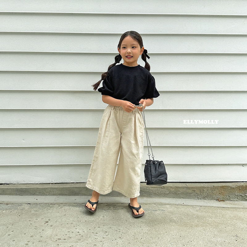 Ellymolly - Korean Children Fashion - #fashionkids - Linen Wrinkle Pants - 9