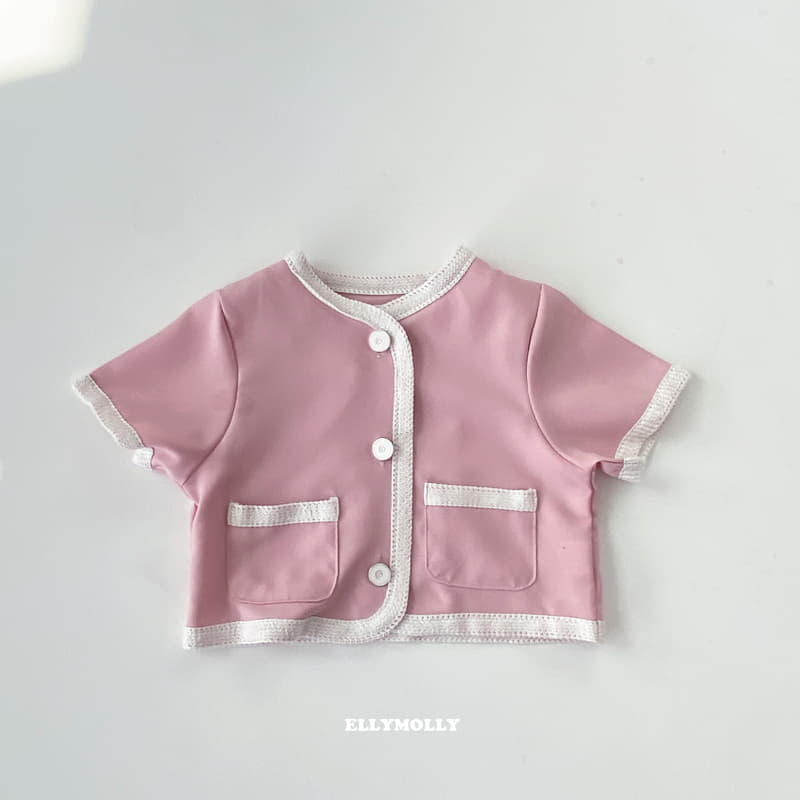 Ellymolly - Korean Children Fashion - #kidsshorts - Binding Crop Jacket - 2