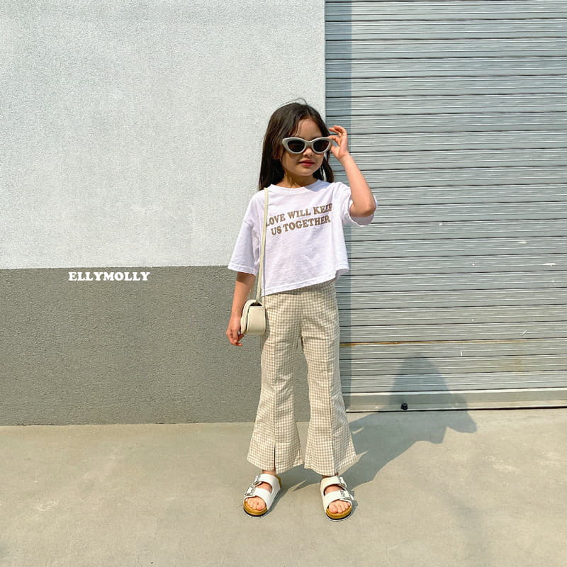 Ellymolly - Korean Children Fashion - #littlefashionista - Check Slit Pants - 9