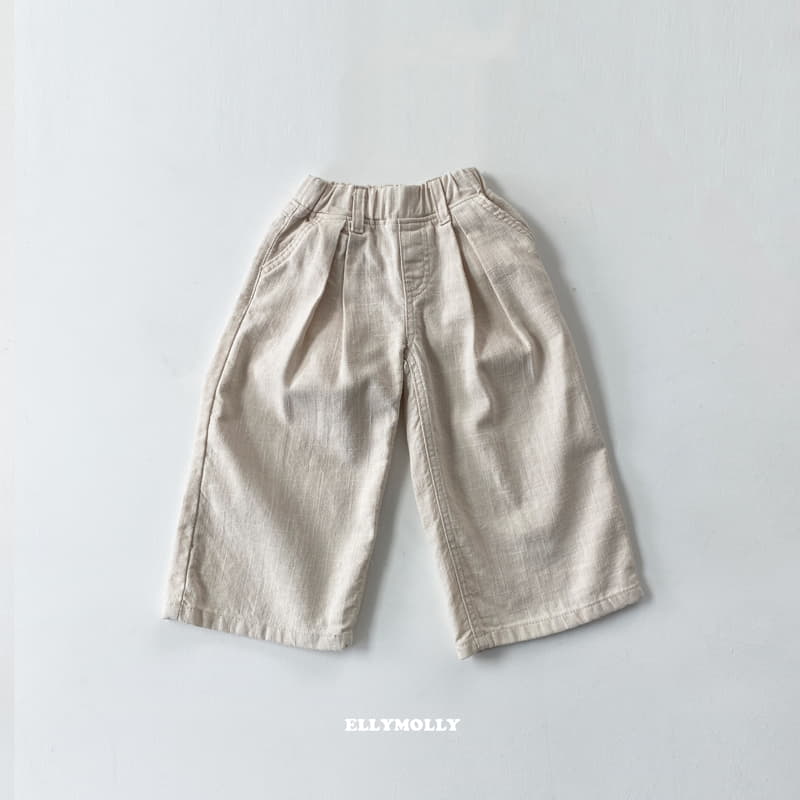 Ellymolly - Korean Children Fashion - #minifashionista - Linen Wrinkle Pants - 2