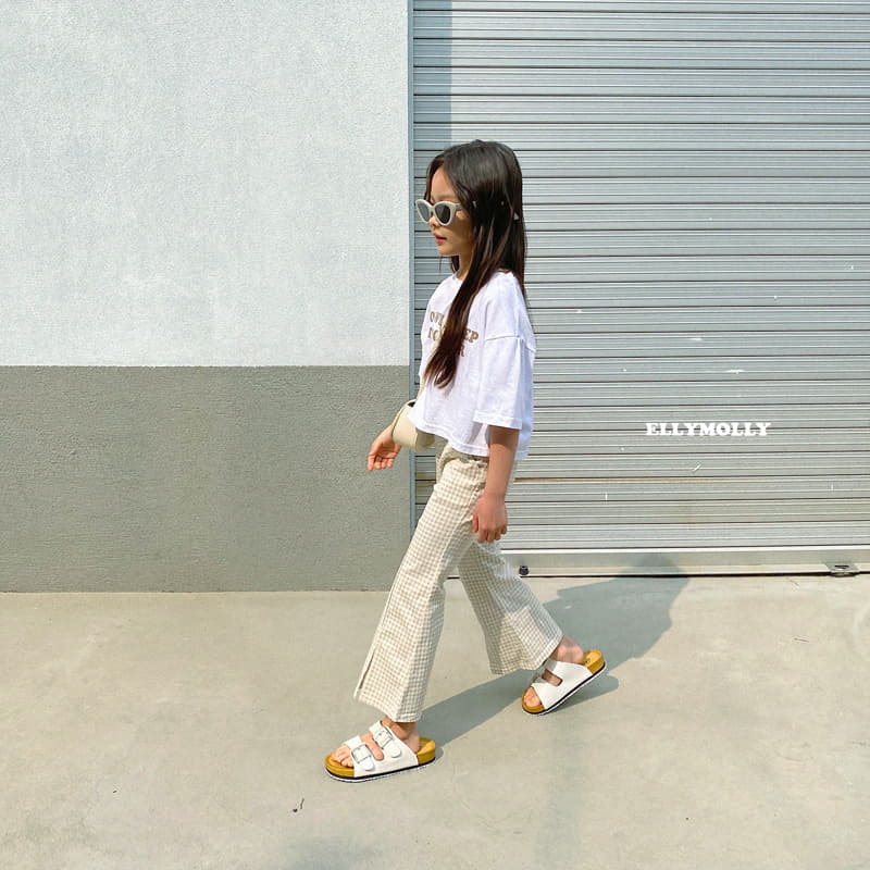 Ellymolly - Korean Children Fashion - #minifashionista - Check Slit Pants - 11