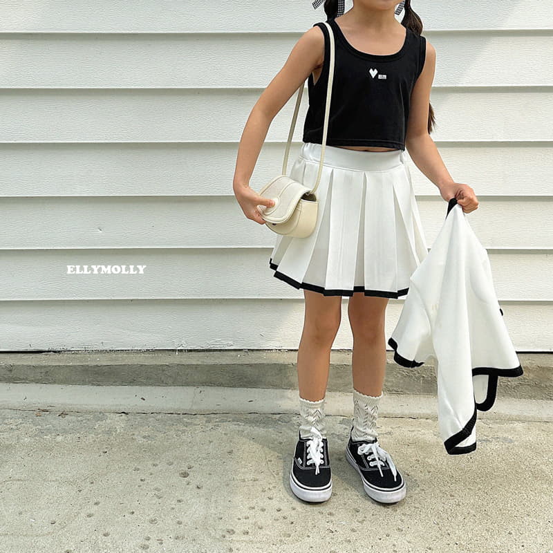 Ellymolly - Korean Children Fashion - #todddlerfashion - Poin Wrinkle Skirt - 8