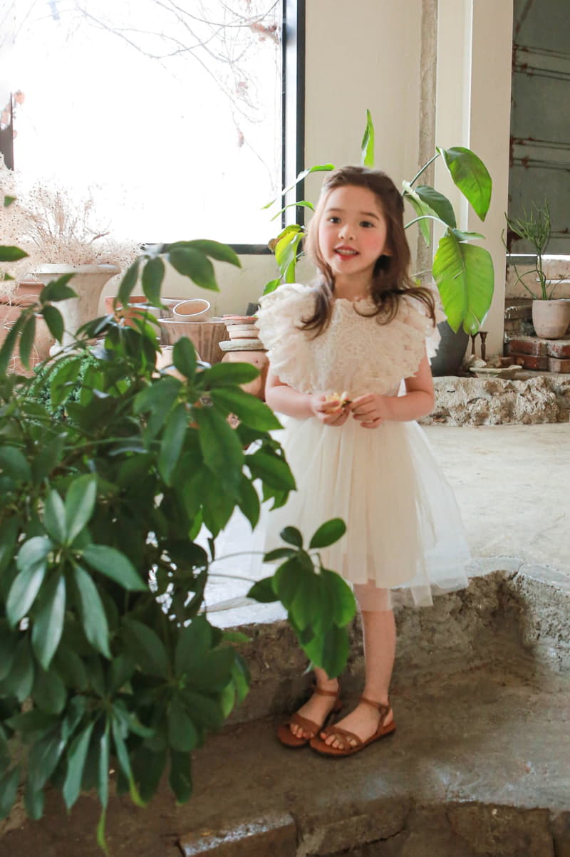 Flo - Korean Children Fashion - #childrensboutique - Bell Mesh Blouse - 4