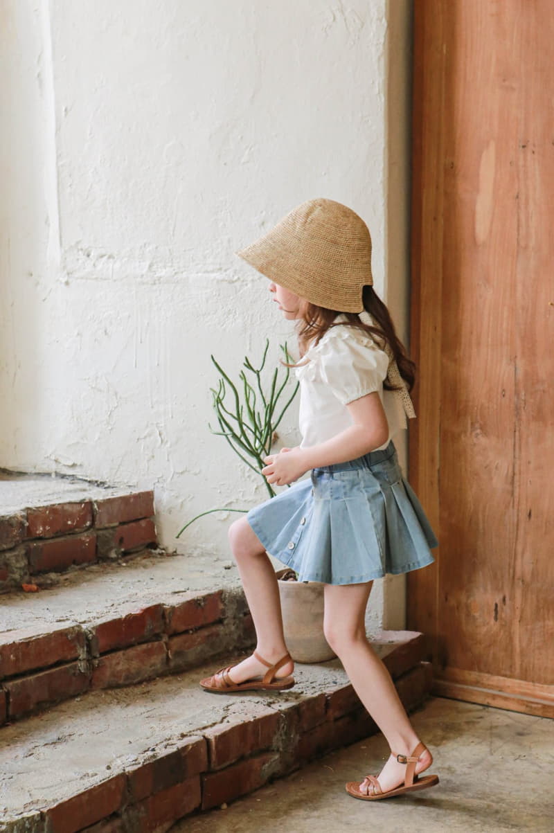 Flo - Korean Children Fashion - #fashionkids - Cendal Denim Skirt - 4