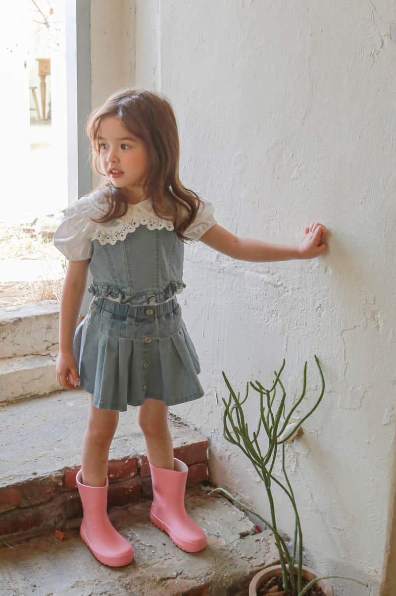 Flo - Korean Children Fashion - #kidzfashiontrend - Cendal Denim Skirt - 6