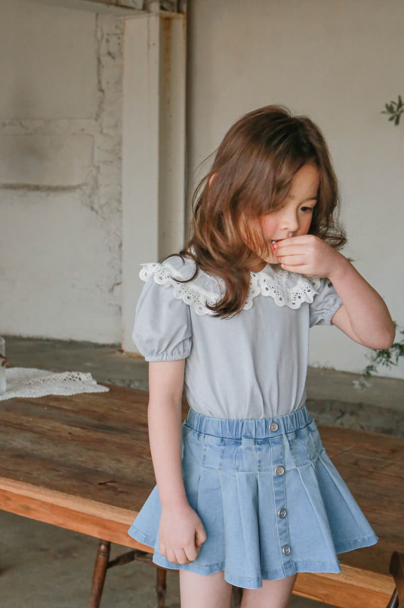 Flo - Korean Children Fashion - #prettylittlegirls - Cendal Denim Skirt - 11