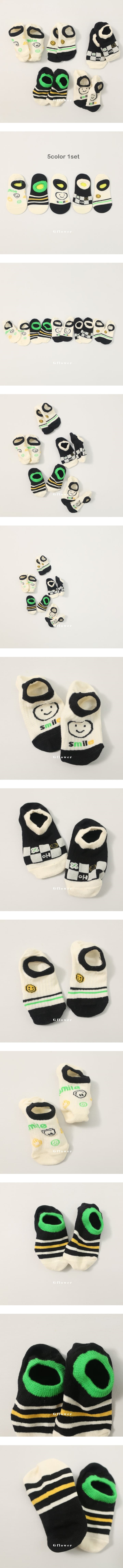 G Flower - Korean Children Fashion - #kidsshorts - Smile socks