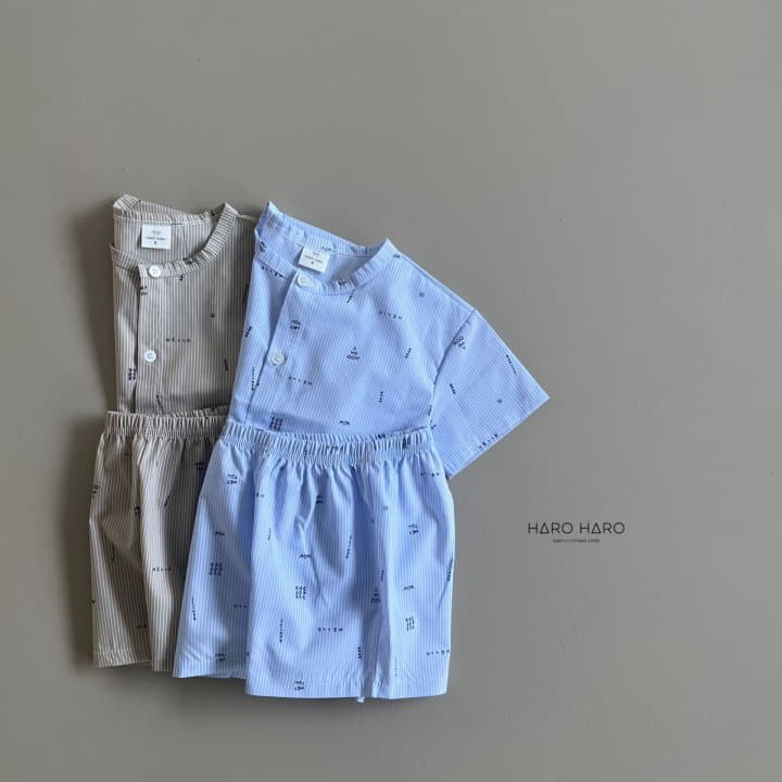 Haro Haro - Korean Children Fashion - #childrensboutique - Hello Top Bottom Set - 7