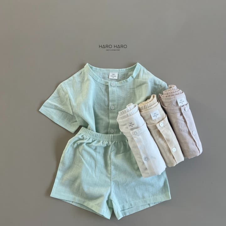 Haro Haro - Korean Children Fashion - #childrensboutique - Linen Top Bottom Set - 6