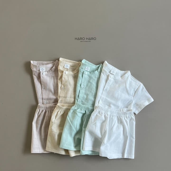 Haro Haro - Korean Children Fashion - #discoveringself - Linen Top Bottom Set - 8