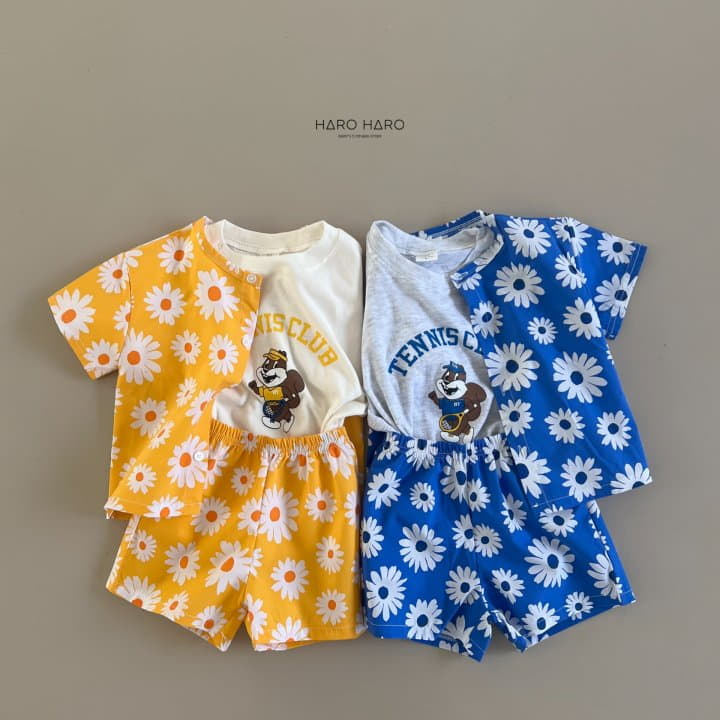 Haro Haro - Korean Children Fashion - #fashionkids - Daisy Top Bottom Set - 11