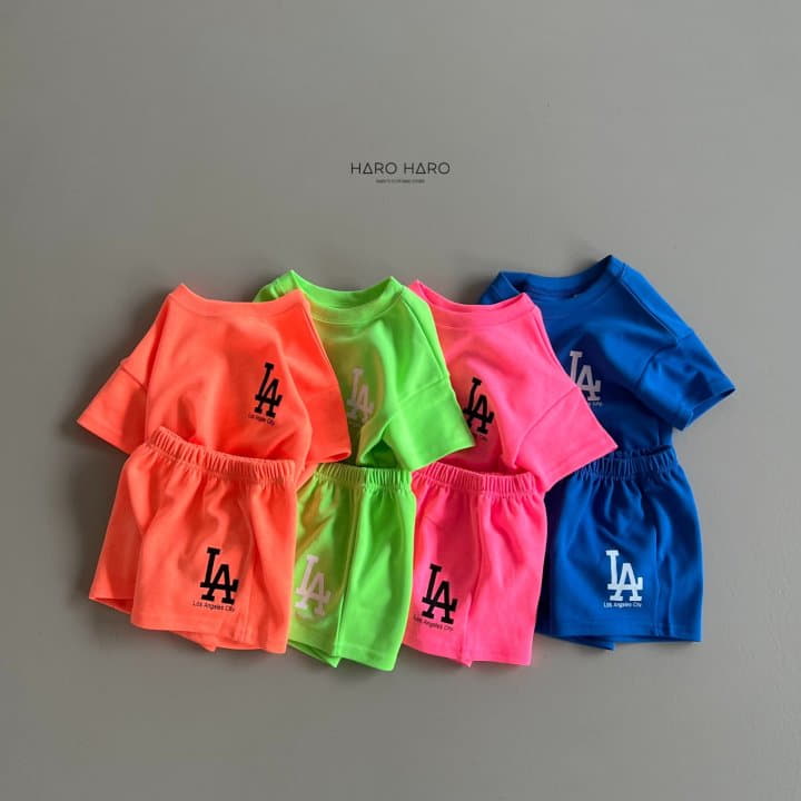 Haro Haro - Korean Children Fashion - #kidsshorts - LA Top Bottom Set - 9