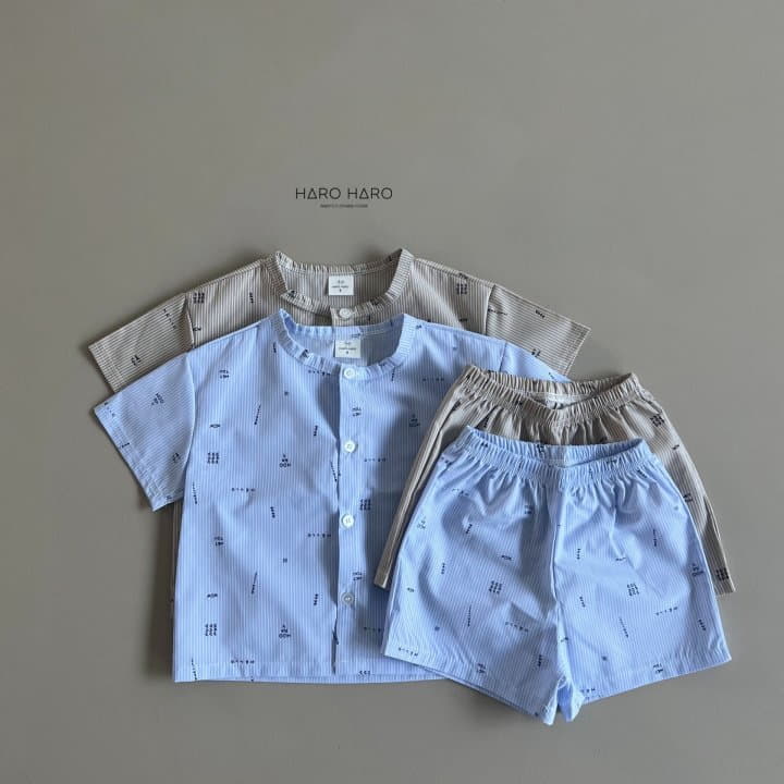 Haro Haro - Korean Children Fashion - #todddlerfashion - Hello Top Bottom Set - 3