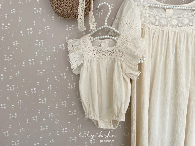 Hi Byebebe - Korean Baby Fashion - #babyboutiqueclothing - Butterfly Lace One-piece Mom - 2