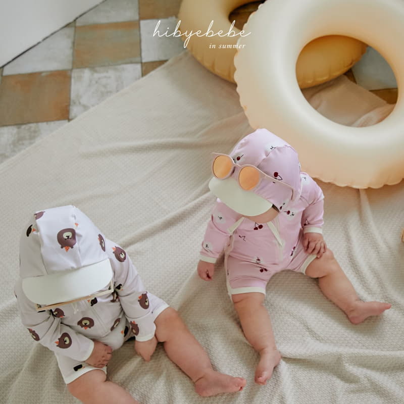 Hi Byebebe - Korean Baby Fashion - #babyboutiqueclothing - Animal Friends Swim Bodysuit with Hat - 2