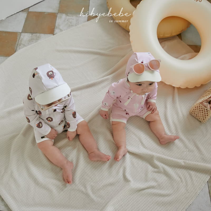 Hi Byebebe - Korean Baby Fashion - #babyclothing - Animal Friends Swim Bodysuit with Hat - 3