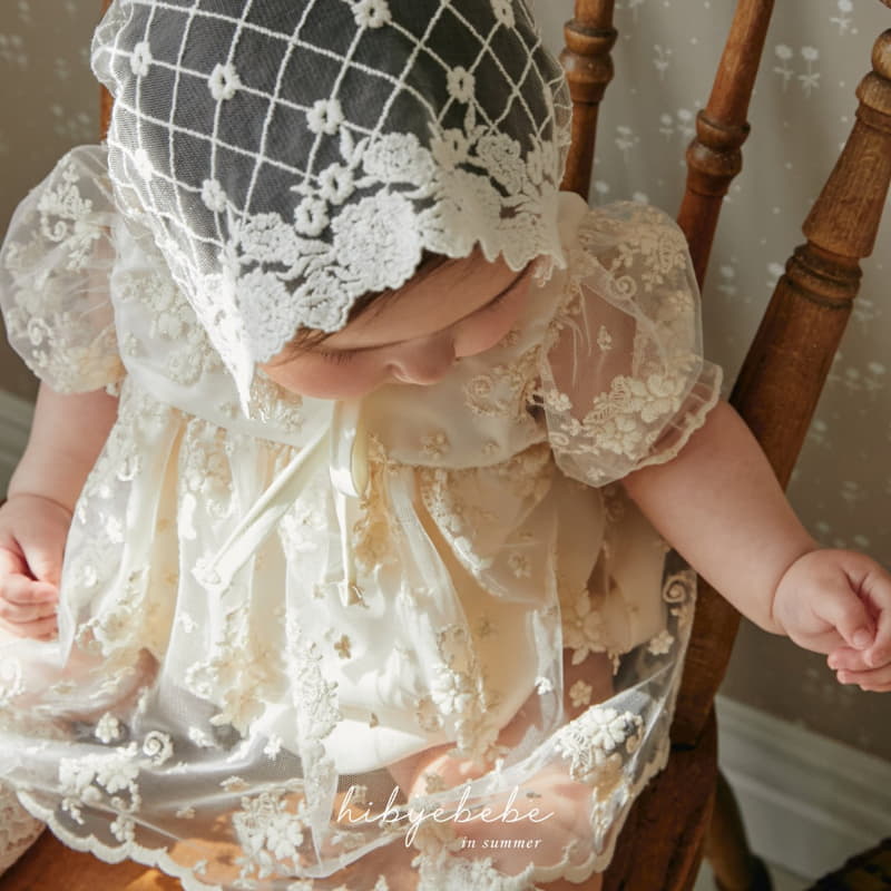 Hi Byebebe - Korean Baby Fashion - #babyfever - Blossom Lace Bonnet - 2