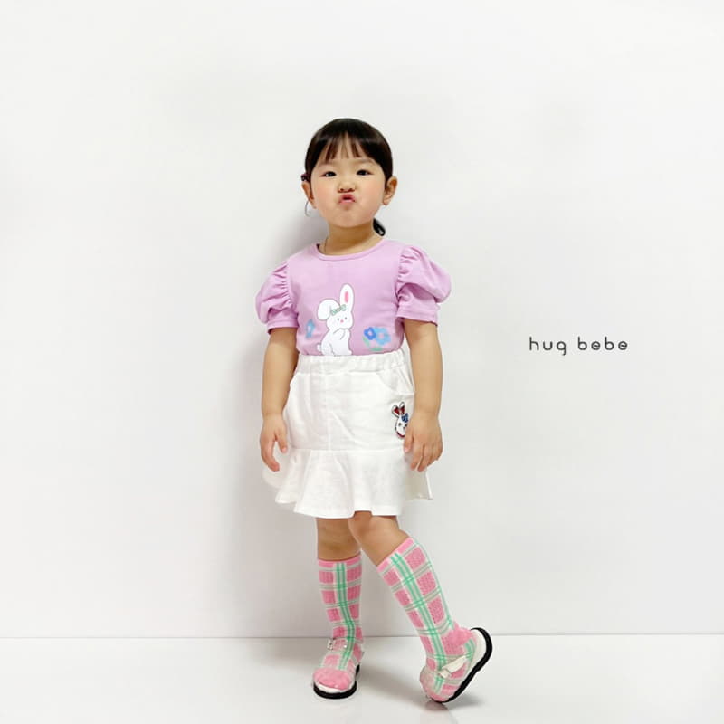 Hug Bebe - Korean Children Fashion - #Kfashion4kids - Rabbit Patch Skirt - 2