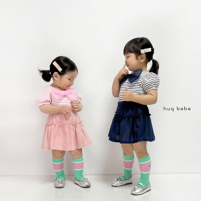 Hug Bebe - Korean Children Fashion - #childofig - Jacquard Frill Skirt - 3