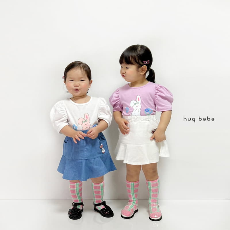 Hug Bebe - Korean Children Fashion - #designkidswear - Rabbit Patch Skirt - 10