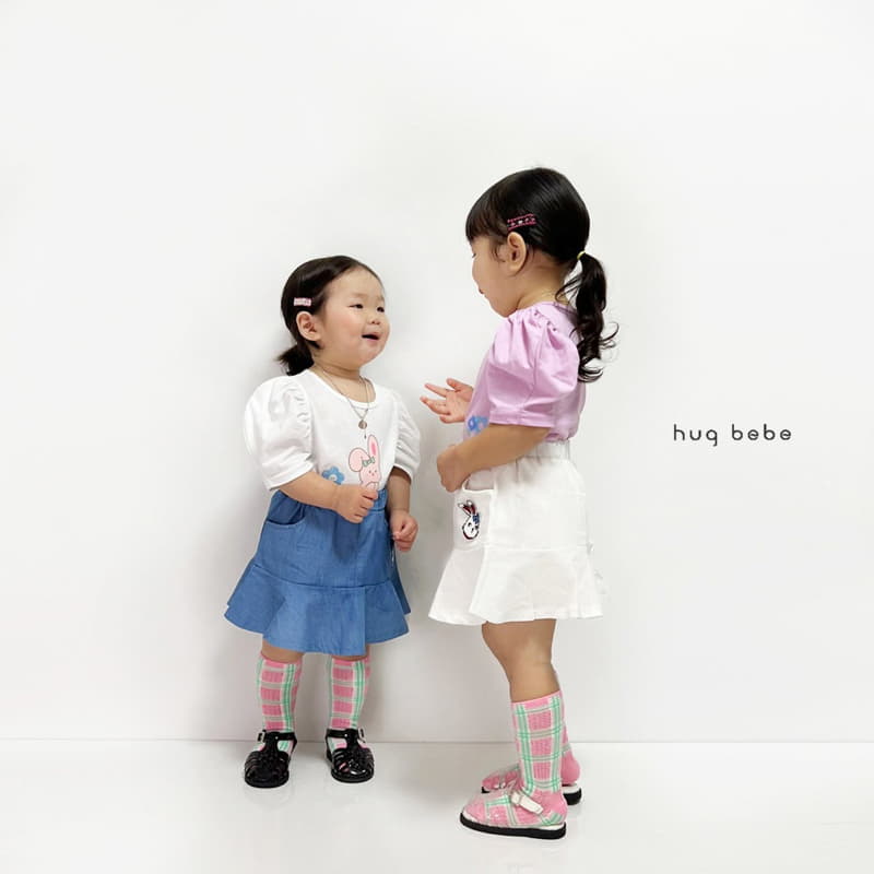 Hug Bebe - Korean Children Fashion - #discoveringself - Rabbit Patch Skirt - 11