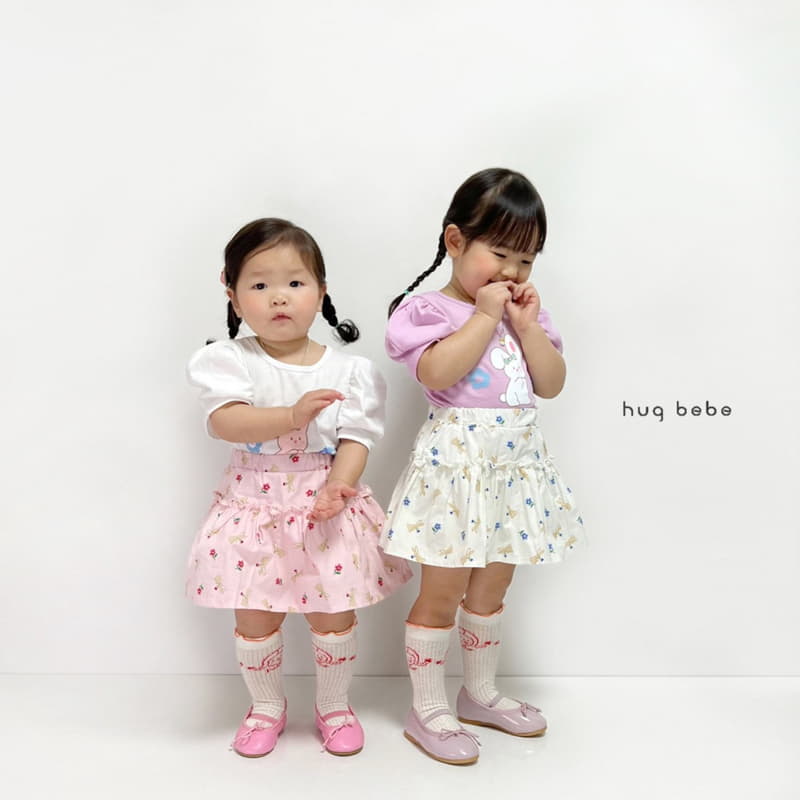 Hug Bebe - Korean Children Fashion - #fashionkids - Rabbit Paint Skirt - 11