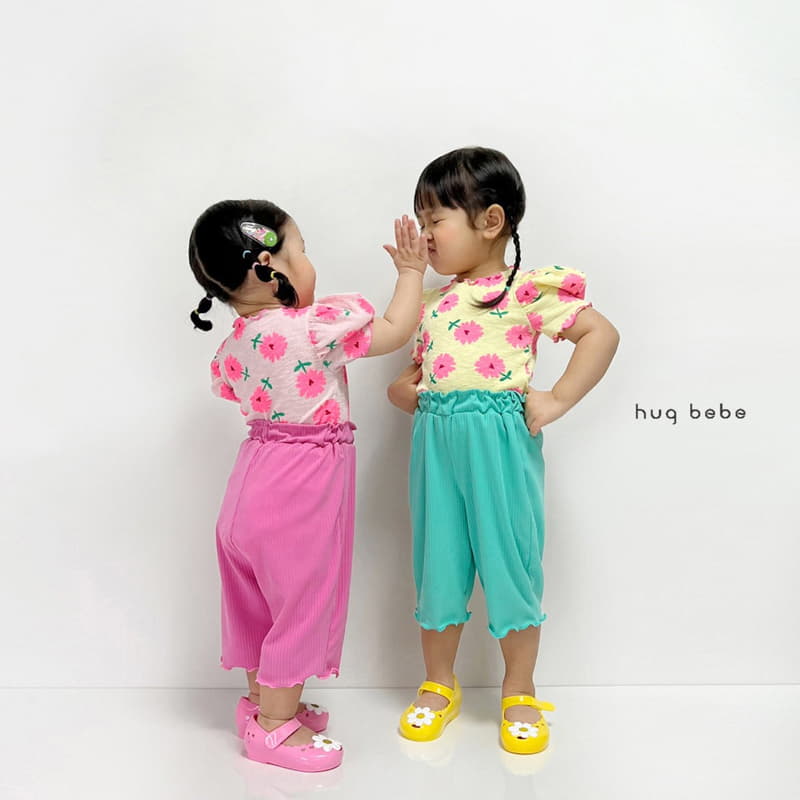 Hug Bebe - Korean Children Fashion - #kidsstore - Flower Puff Tee - 2