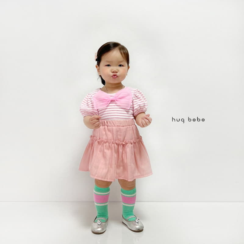 Hug Bebe - Korean Children Fashion - #kidsstore - Jacquard Frill Skirt - 10