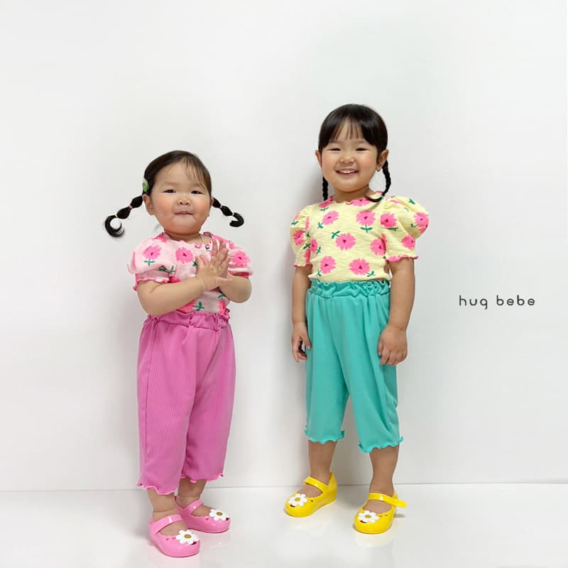 Hug Bebe - Korean Children Fashion - #kidzfashiontrend - Flower Puff Tee - 3