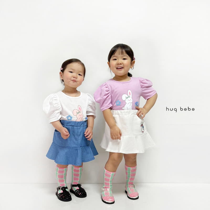 Hug Bebe - Korean Children Fashion - #kidzfashiontrend - Rabbit Patch Skirt