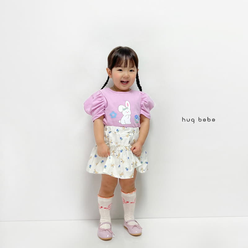 Hug Bebe - Korean Children Fashion - #littlefashionista - Rabbit Paint Skirt - 2