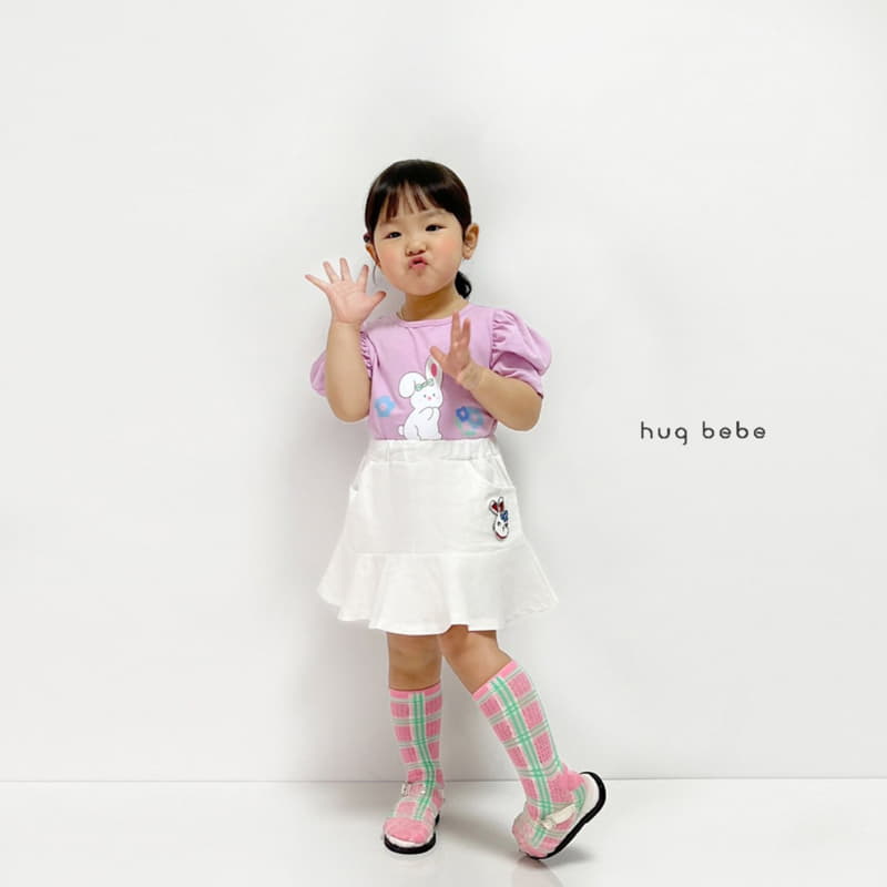 Hug Bebe - Korean Children Fashion - #littlefashionista - Rabbit Patch Skirt - 4