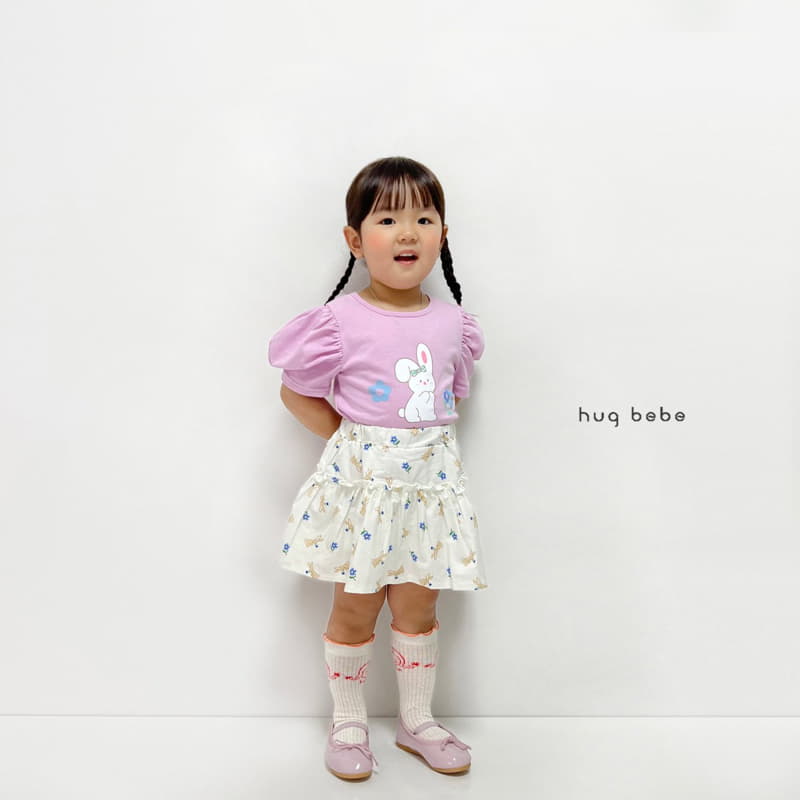 Hug Bebe - Korean Children Fashion - #magicofchildhood - Rabbit Paint Skirt - 3