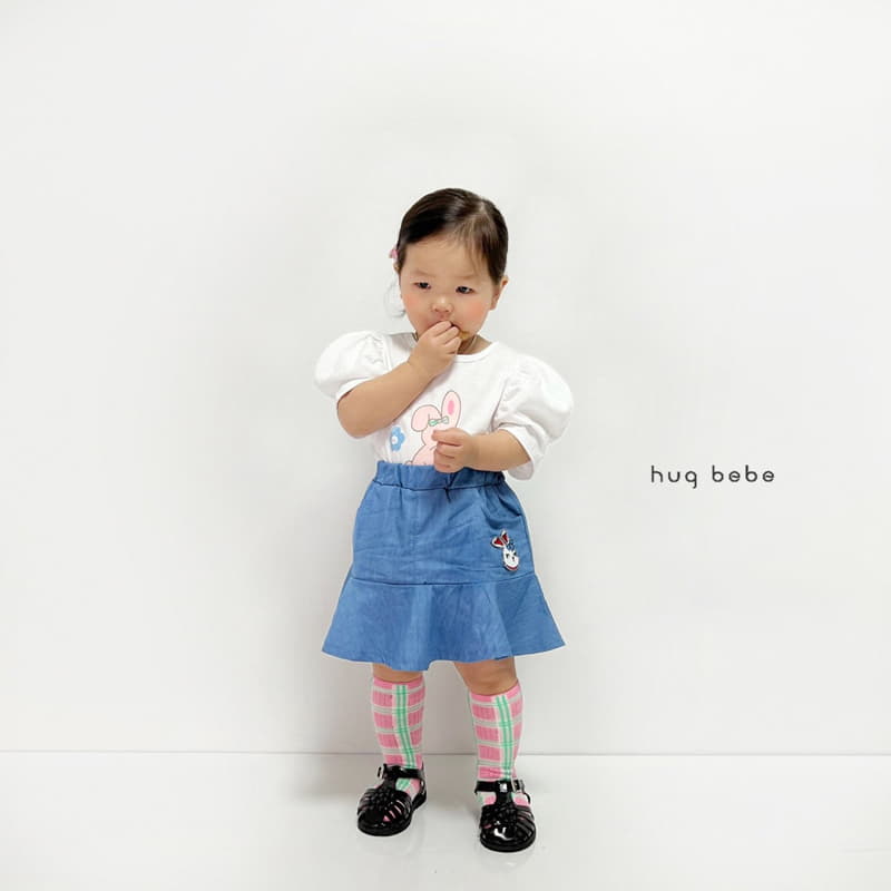 Hug Bebe - Korean Children Fashion - #minifashionista - Rabbit Patch Skirt - 5