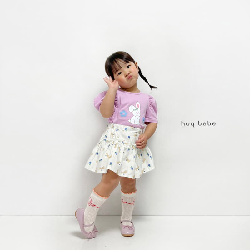 Hug Bebe - Korean Children Fashion - #magicofchildhood - Rabbit Paint Skirt - 4