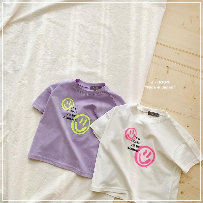 J-Room - Korean Children Fashion - #kidzfashiontrend - Double Neon Smile Tee