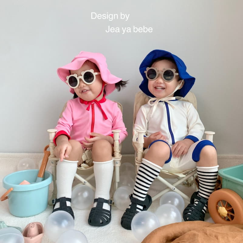 Jeaya & Mymi - Korean Children Fashion - #discoveringself - Vanilla Swimwear with Hat