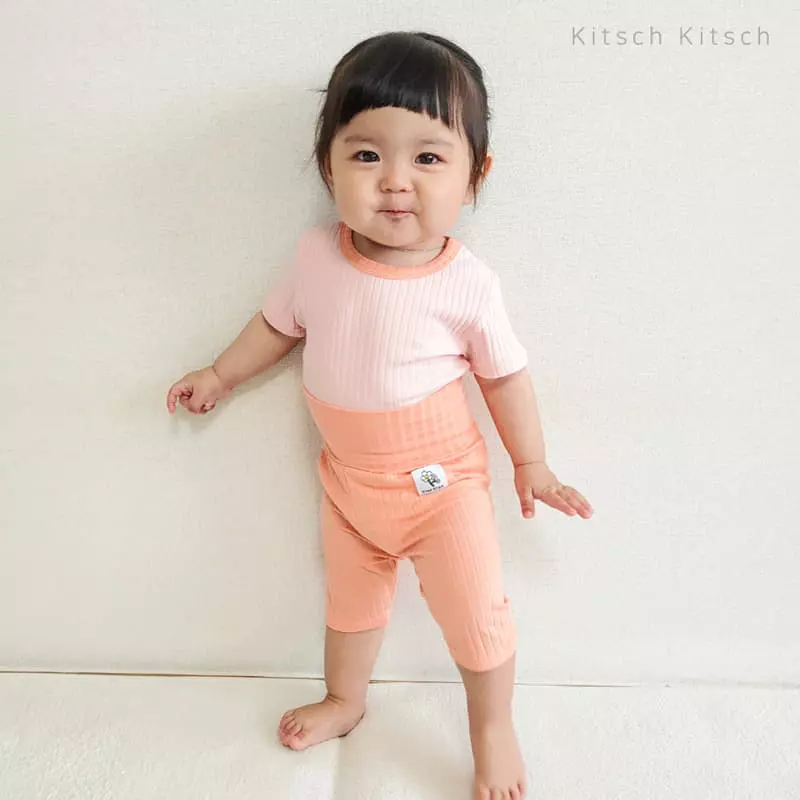 Kitsch Kitsch - Korean Children Fashion - #minifashionista - Creamy Color Rib Easywear Set - 11