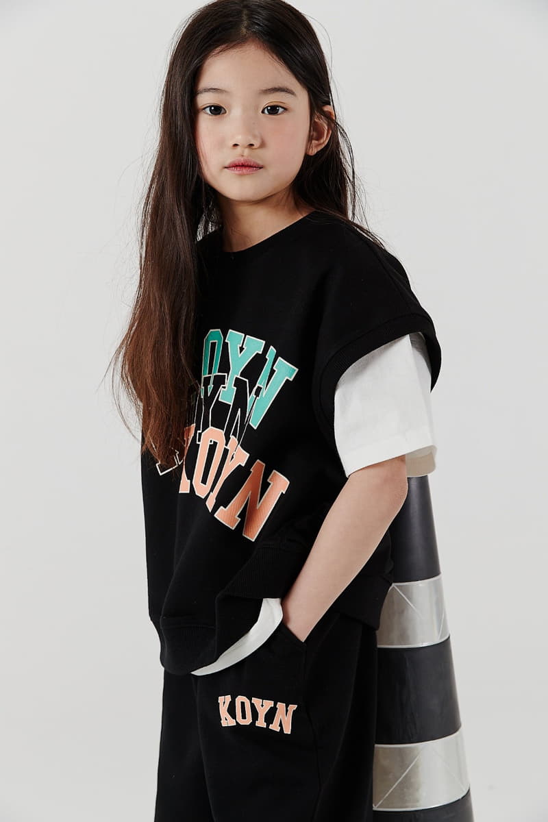 Kokoyarn - Korean Children Fashion - #kidsshorts - Logo Vest Bottom Set