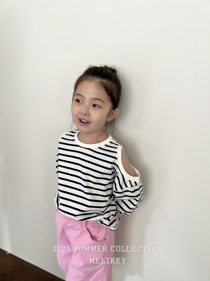 Melikey - Korean Children Fashion - #childofig - Shoulder Slit Tee