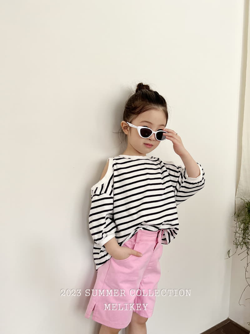 Melikey - Korean Children Fashion - #designkidswear - Shoulder Slit Tee - 4