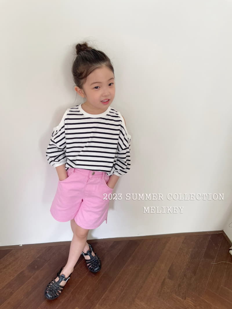 Melikey - Korean Children Fashion - #fashionkids - Shoulder Slit Tee - 5