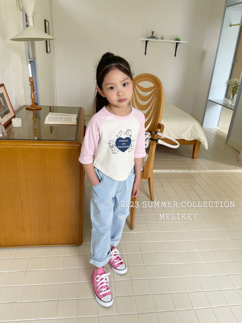 Melikey - Korean Children Fashion - #kidsshorts - Angel Raglan Tee - 5