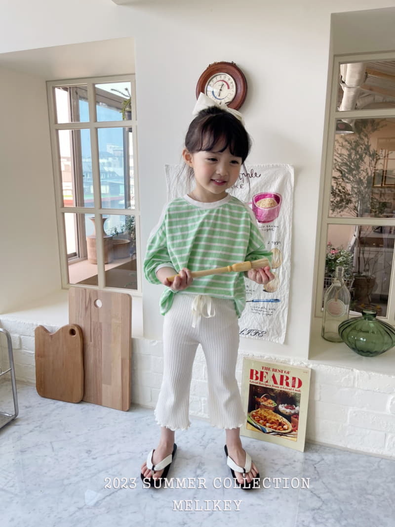 Melikey - Korean Children Fashion - #littlefashionista - Rib Bootscut Pants - 9