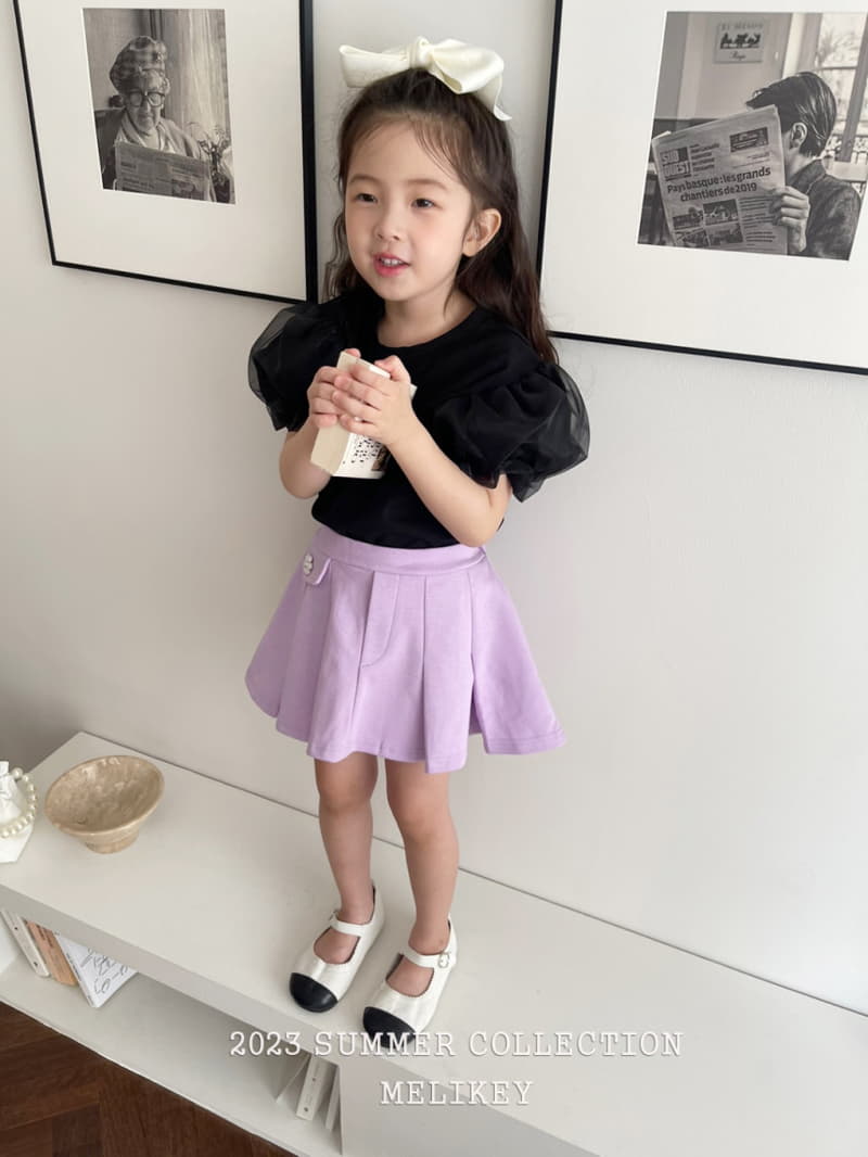 Melikey - Korean Children Fashion - #prettylittlegirls - Bunddo Wrinkle Skirt - 3