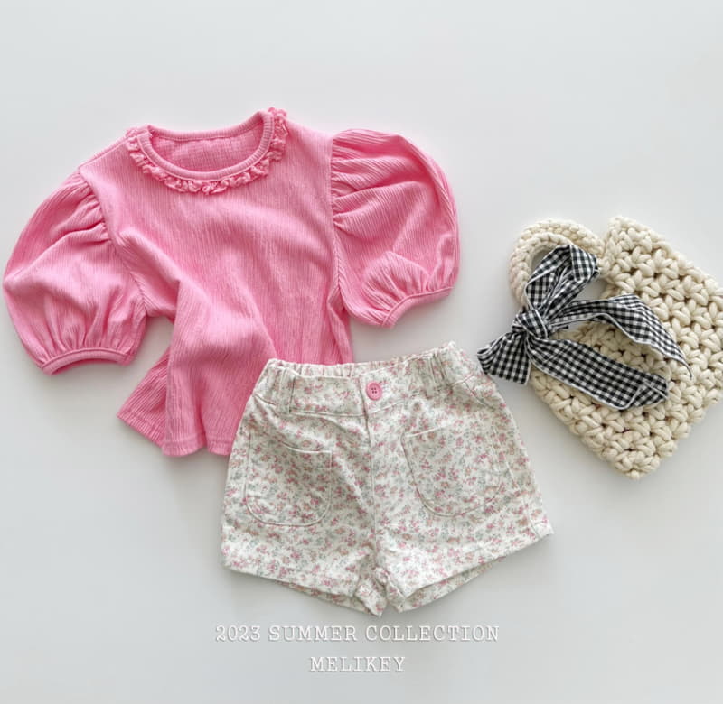 Melikey - Korean Children Fashion - #prettylittlegirls - Flower Pocket Shorts - 9